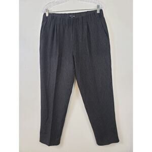 Ma) Eileen Fisher Pants Women Size M Stripe Pull on Office Siren Cottagecore